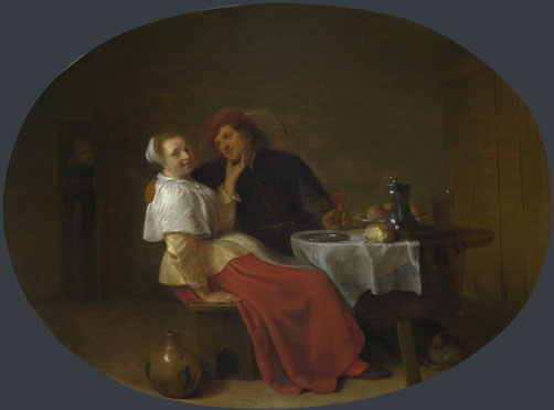 Hendrick Sorgh: 'Two Lovers at Table'