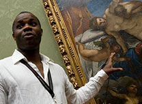 Lecturer conducting a Gallery Tour