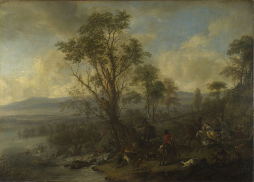 Philips Wouwermans: 'A Stag Hunt'