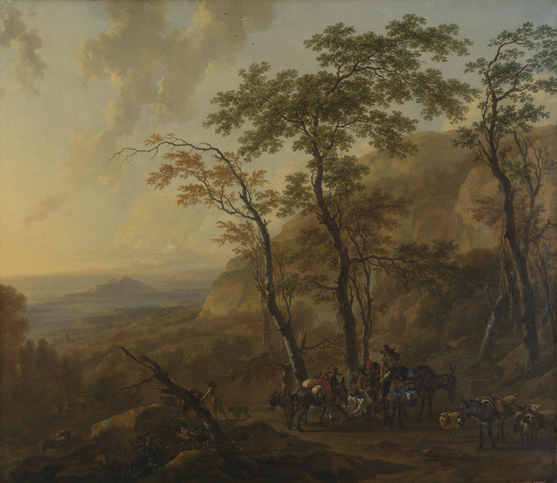 Mountainous Landscape with Muleteers