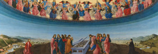 Detail from Botticini The Assumption of the Virgin, probably about 1475-6