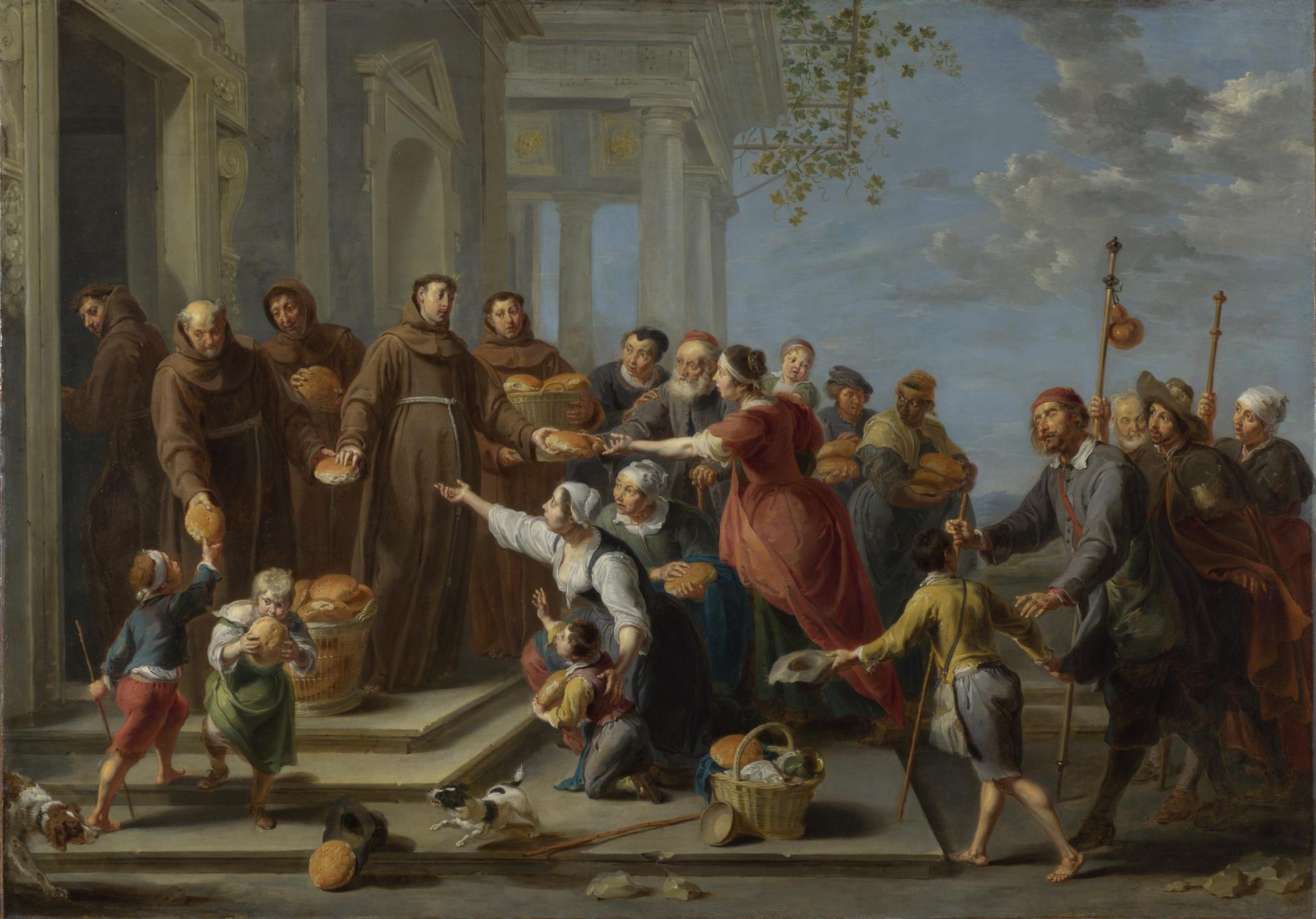 Saint Anthony of Padua (?) distributing Bread