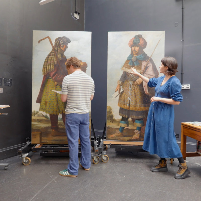 How were Zurbarán’s life-size portraits used as political statements?