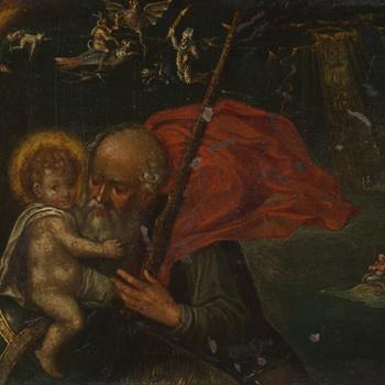 Saint Christopher carrying the Infant Christ