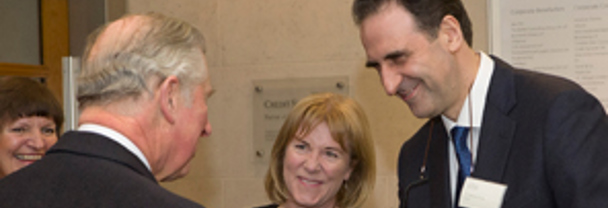 HRH The Prince of Wales with National Gallery Chair of Trustees, Hannah Rothschild, and Director, Dr Gabriele Finaldi