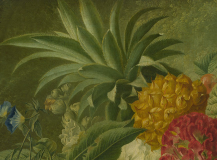 Detail from Wybrand Hendriks, 'Fruit, Flowers and Dead Birds' about 1780