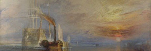 Joseph Mallord William Turner, The Fighting Temeraire tugged to her last berth to be broken up (detail), 1838, Oil on canvas, 90.7 x 121.6 cm, Turner Bequest, 1856.