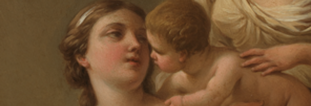 Detail from Louis Jean François Lagrenée, Maternal Affection, 1773
