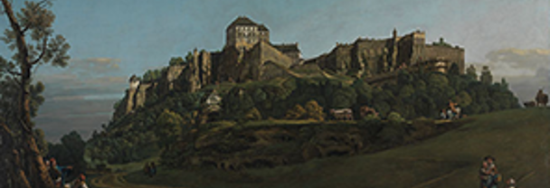 Detail from Bernardo Bellotto, 'The Fortress of Königstein from the North', about 1756-58