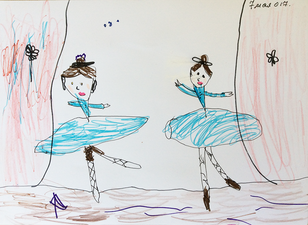 'The Dancers' by Emilia aged 3