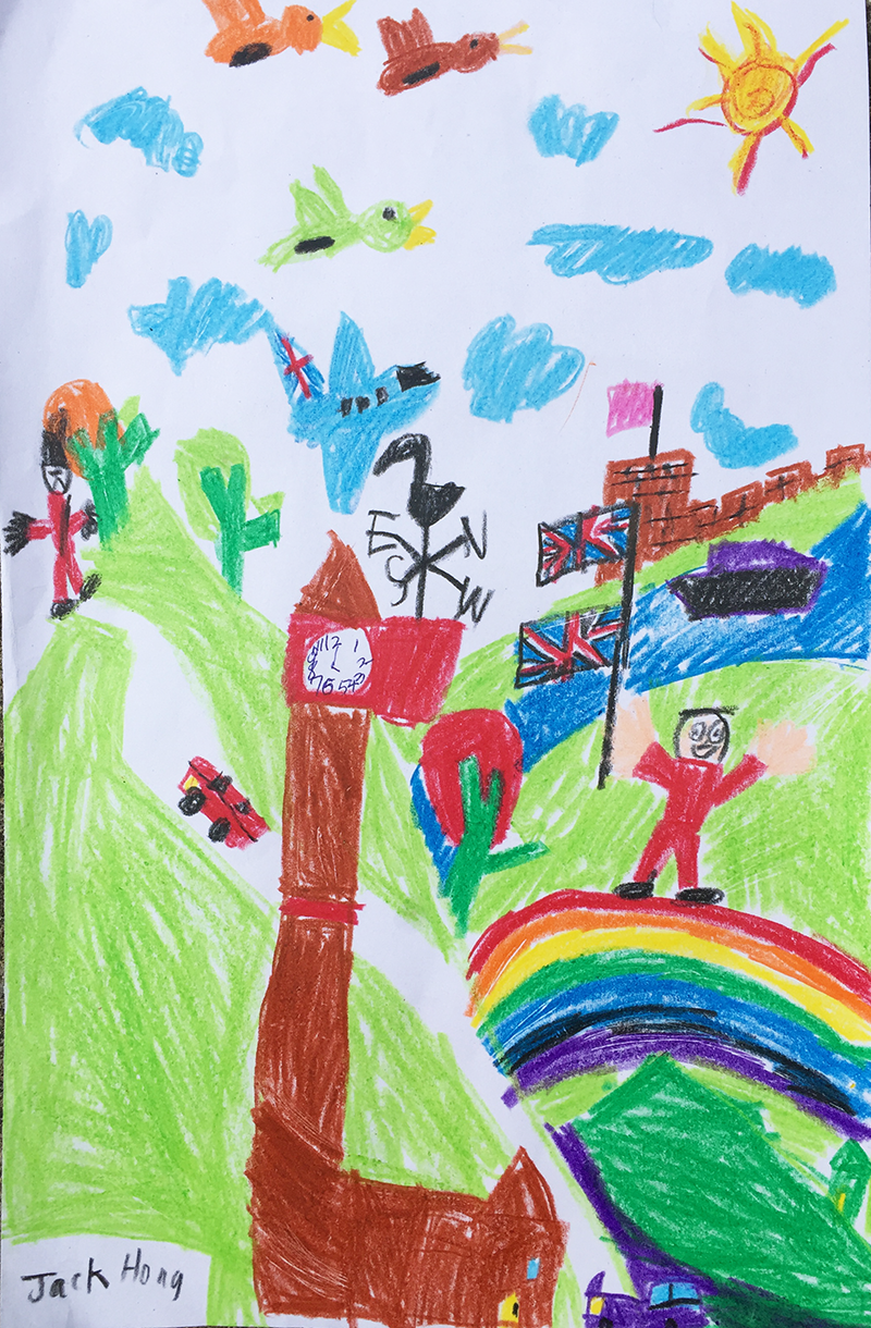 'The view of the UK I love so much' by Jack aged 6 from South Korea