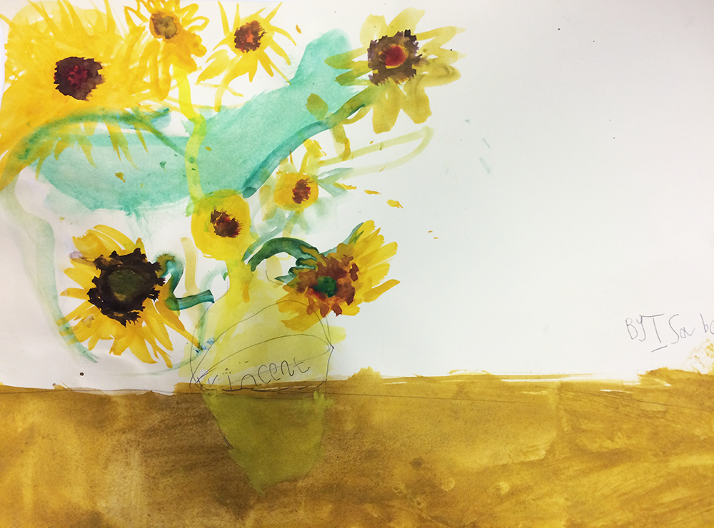 'The Sunflowers' by Isabella aged 4