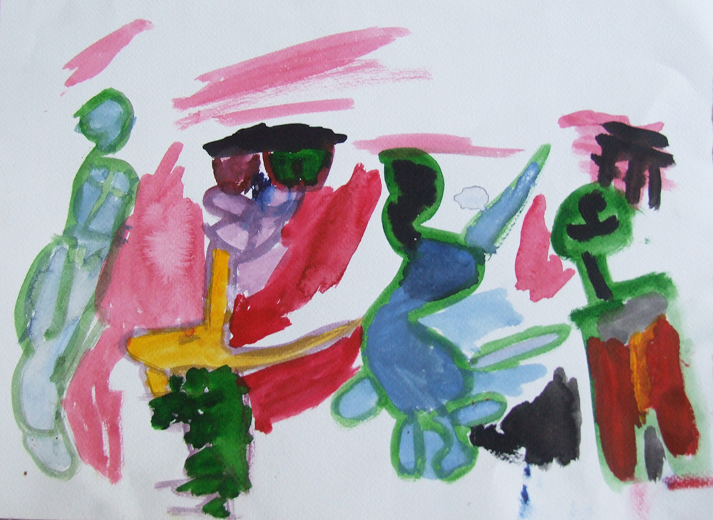 'Watercolor' by Jonaki aged 4 from India