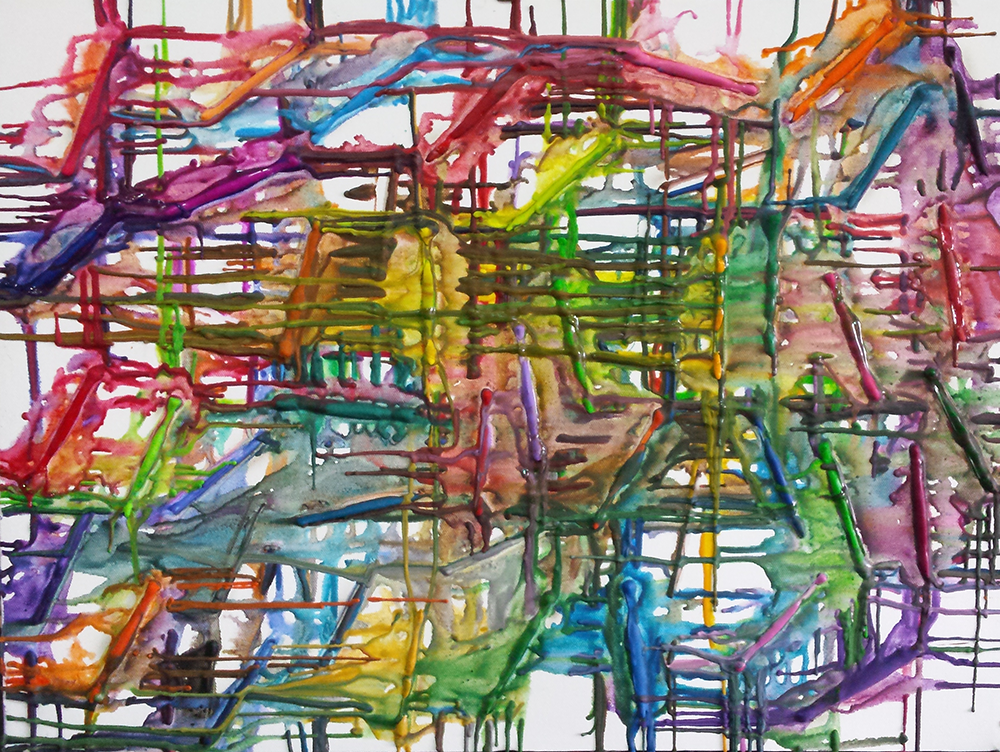 'Melted crayon display' by Lara aged 7 from Margate, UK