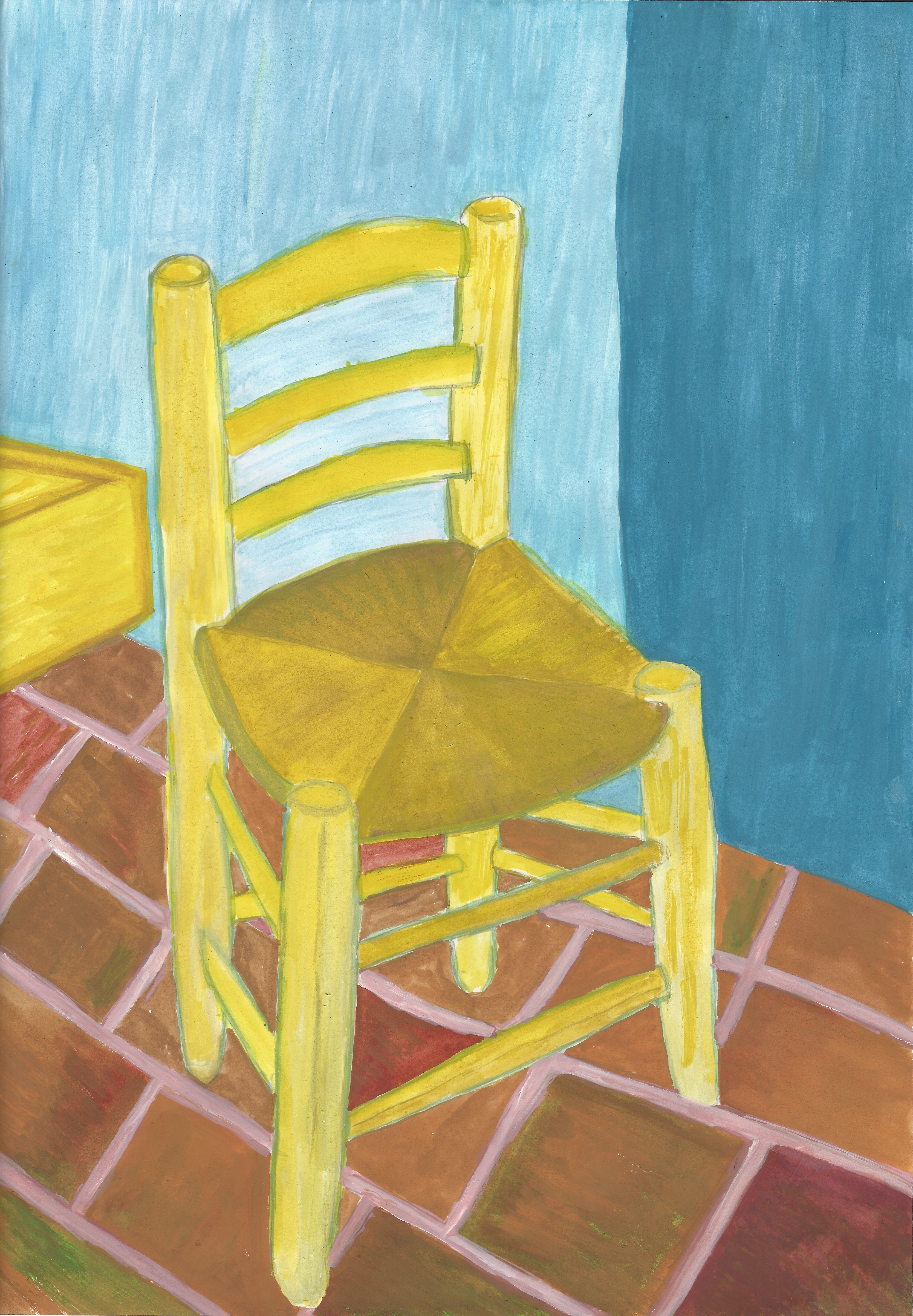 Sashka, aged 10, inspired by Vincent van Gogh, 'Van Gogh's Chair'