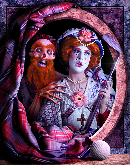 Rachel Maclean, The Queen, 2013. Encargado y publicado por Edinburgh Printmakers © Rachel Maclean