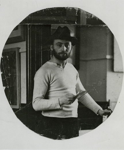 Unknown photographer, David Bomberg painting c.1912–-14 © Tate Archive