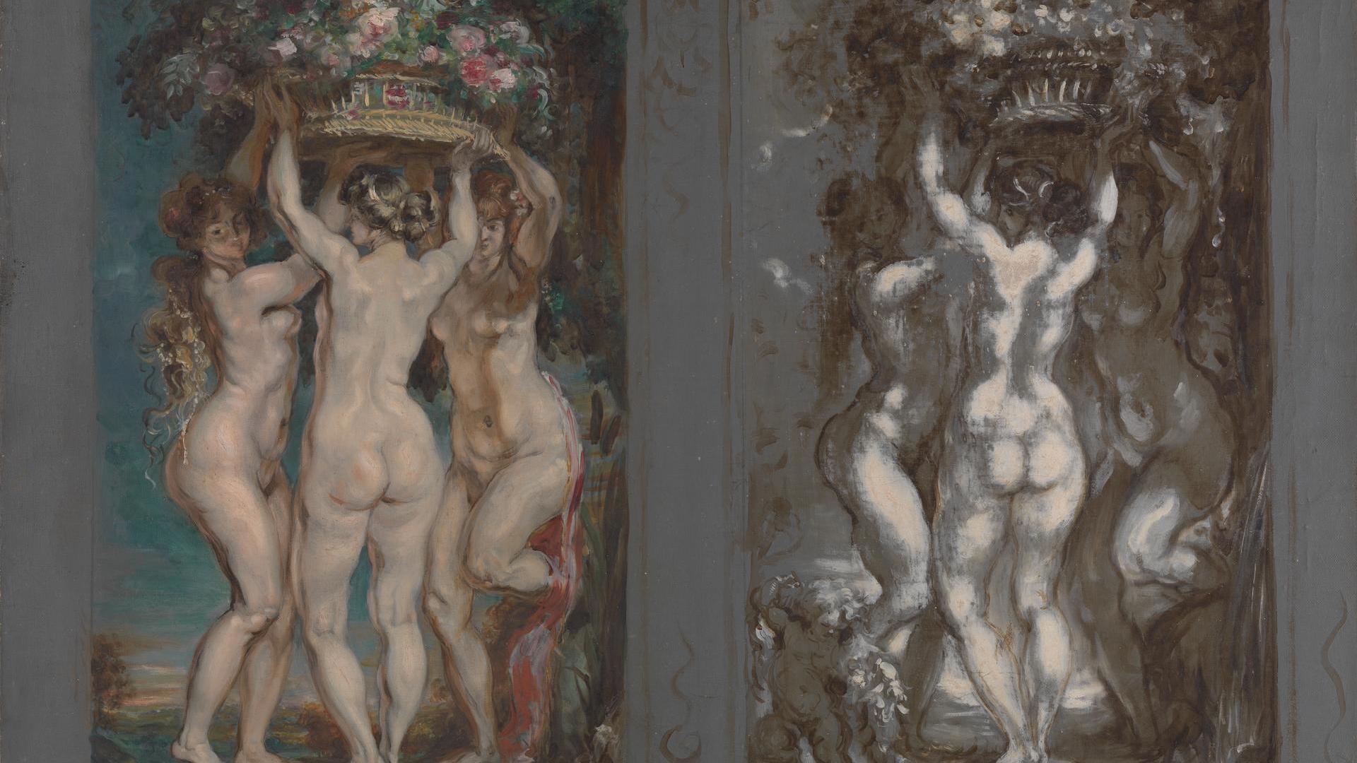 Two Studies for 'The Three Graces' by Louis Anquetin