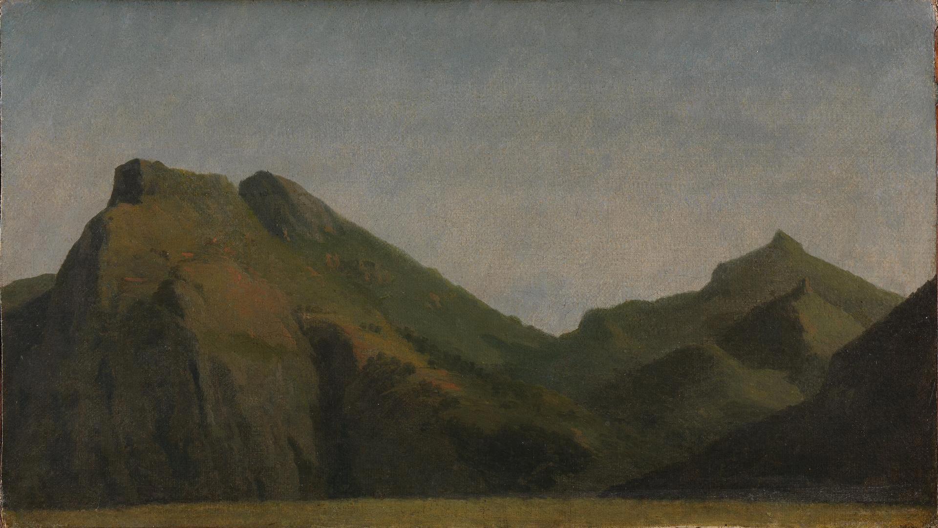 Green Mountains by Probably by Josephus Augustus Knip