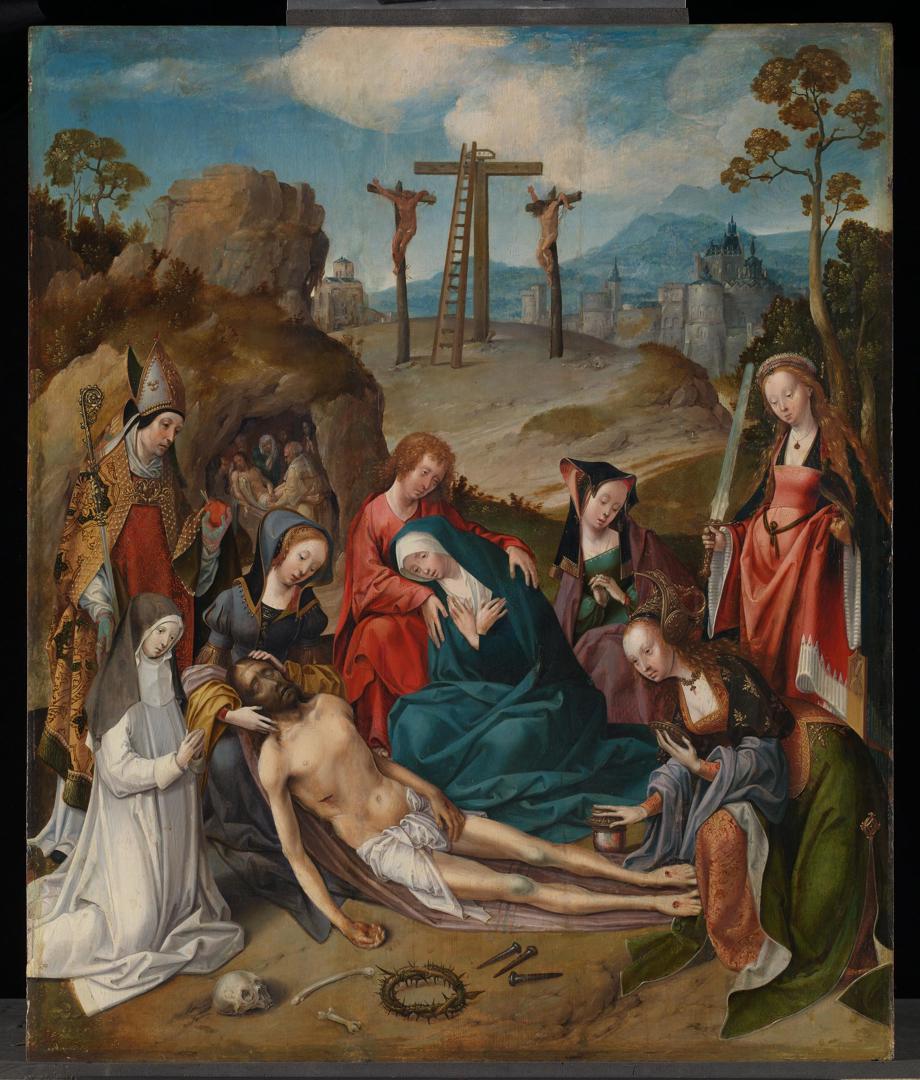 The Lamentation with Donors and Saints by Cornelis Engebrechtsz. and workshop