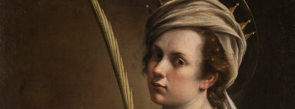 Detail from Artemisia Gentileschi, Self Portrait as Saint Catherine of Alexandria, about 1615-17