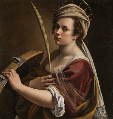 Artemisia Gentileschi, Self Portrait as Saint Catherine of Alexandria, about 1615-17