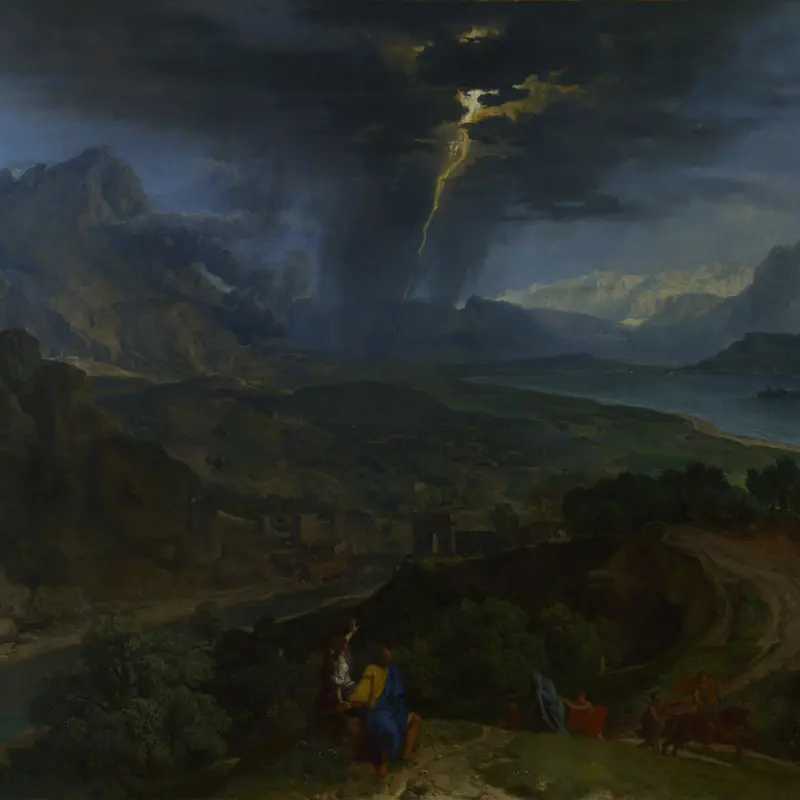 Mountain Landscape with Lightning
