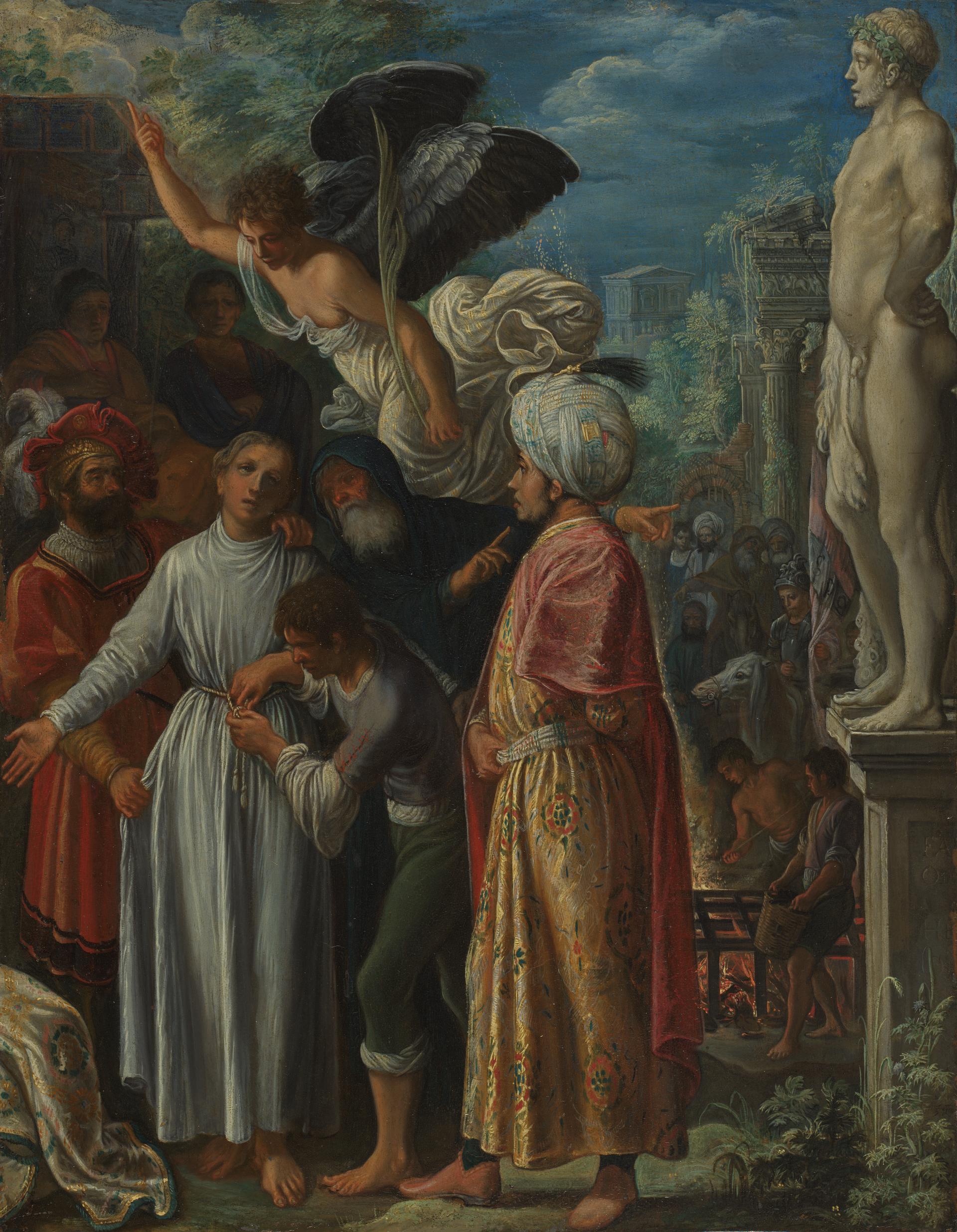 Saint Lawrence prepared for Martyrdom