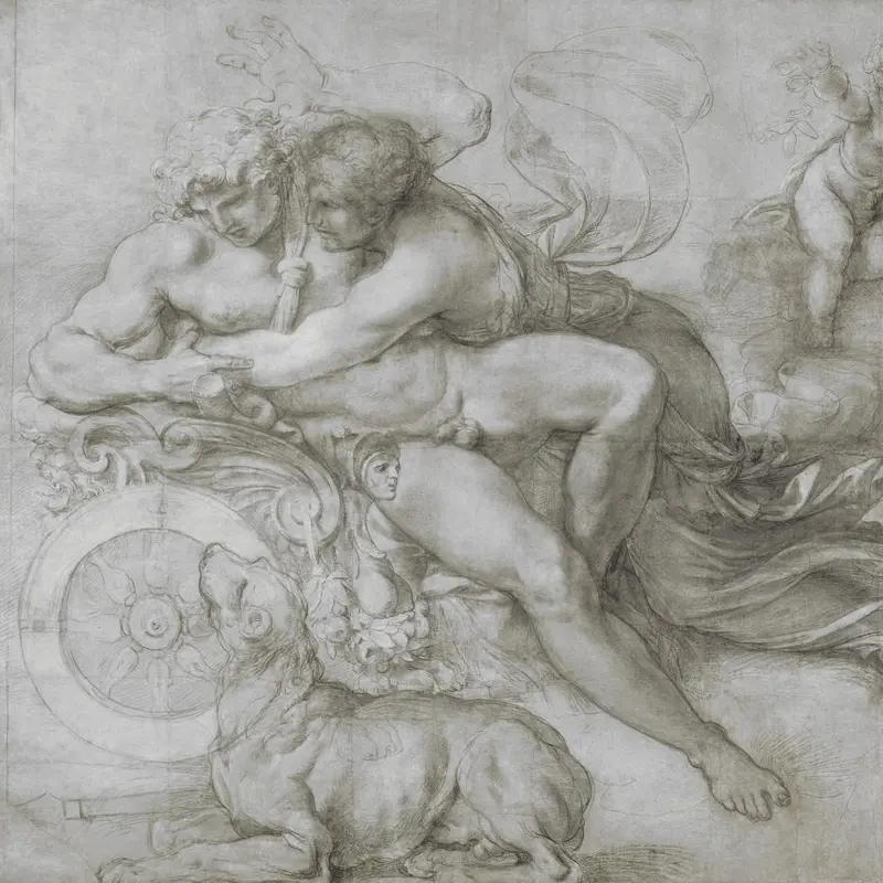 Cephalus carried off by Aurora in her Chariot