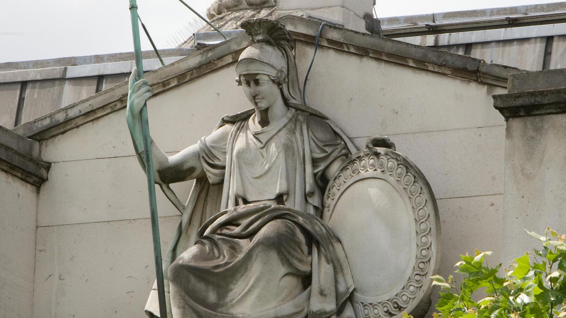 Minerva by John Flaxman and Finished and later altered by Edward Hodges Baily