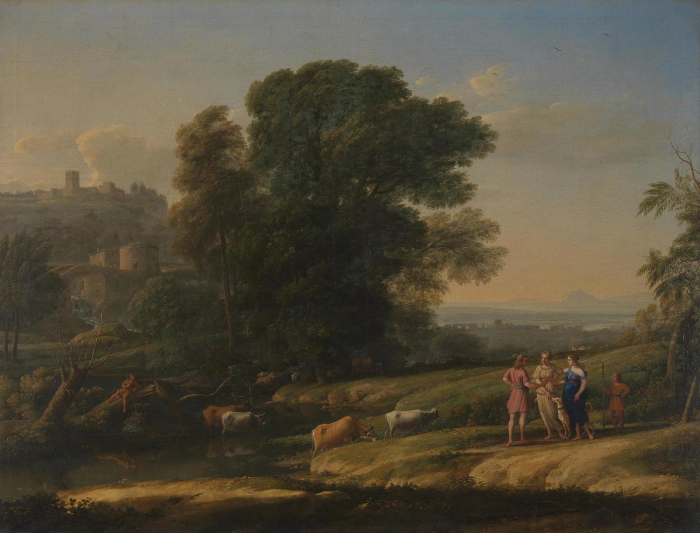 Landscape with Cephalus and Procris reunited by Diana by Claude