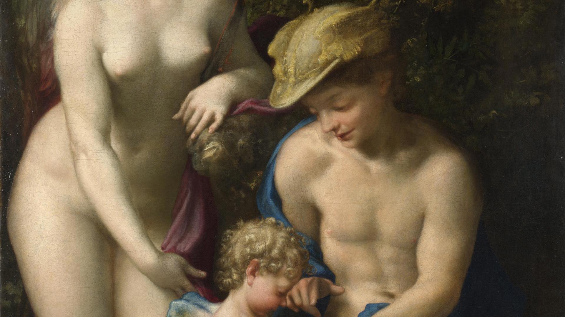 Venus with Mercury and Cupid ('The School of Love') by Correggio