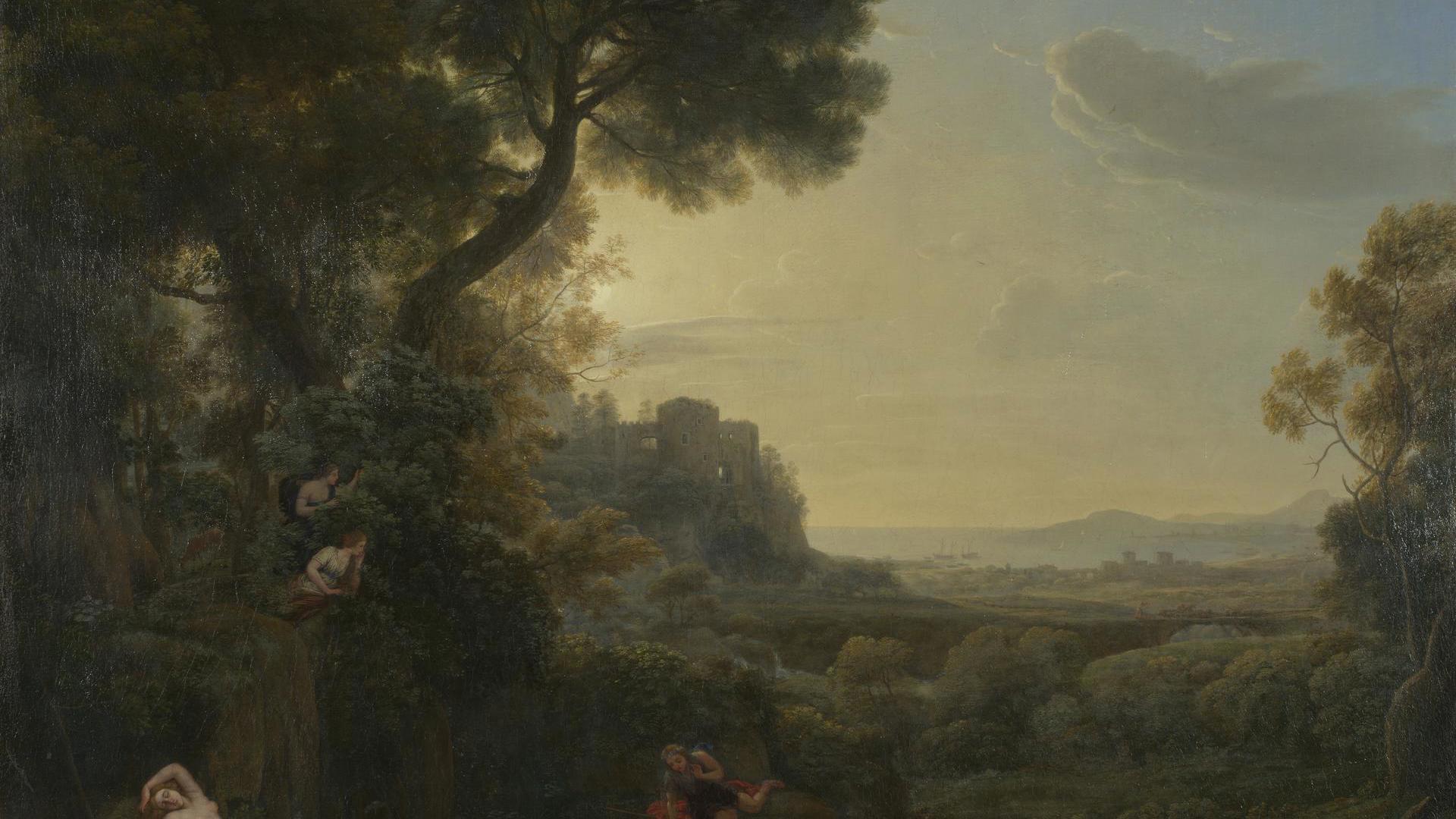 Landscape with Narcissus and Echo by Claude