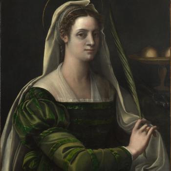 Portrait of a Lady with the Attributes of Saint Agatha