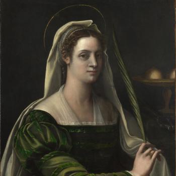 Portrait of a Lady with the Attributes of Saint Agatha