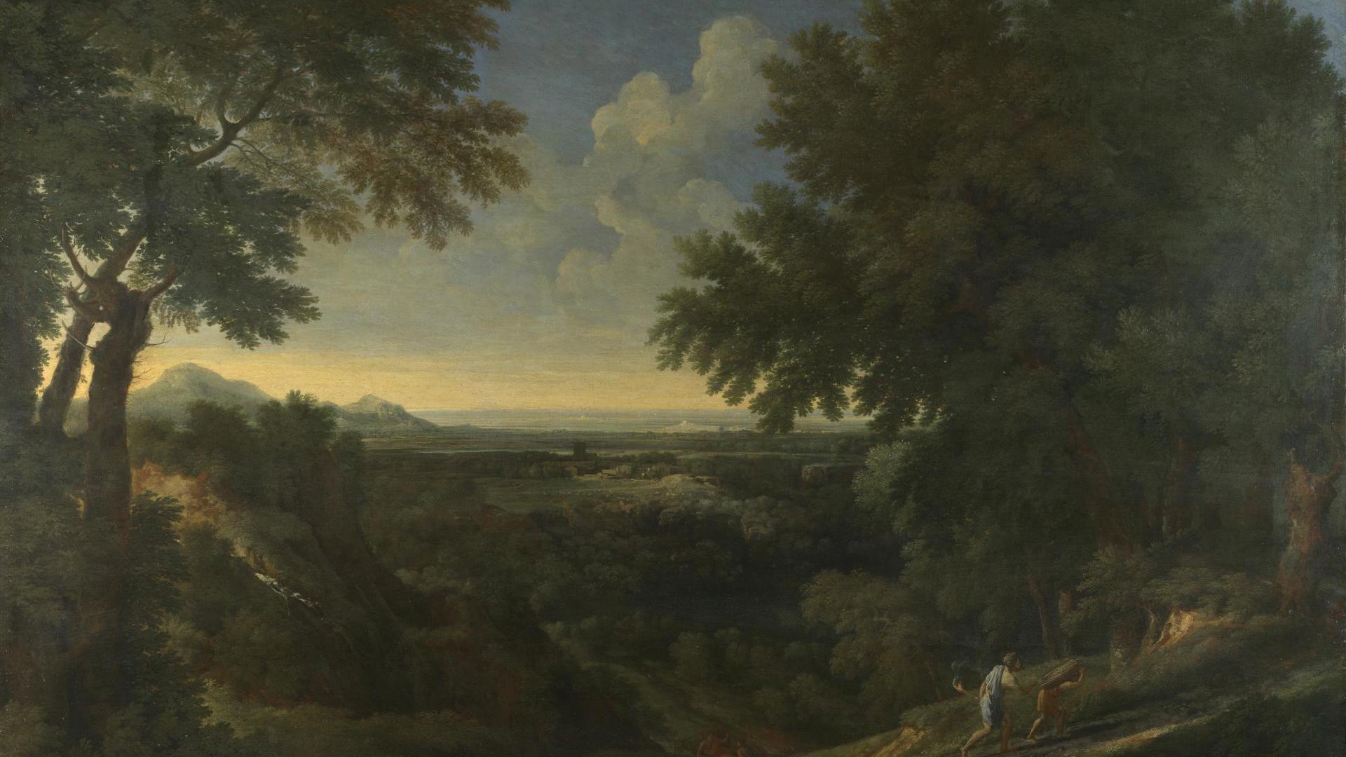 Landscape with Abraham and Isaac by Gaspard Dughet