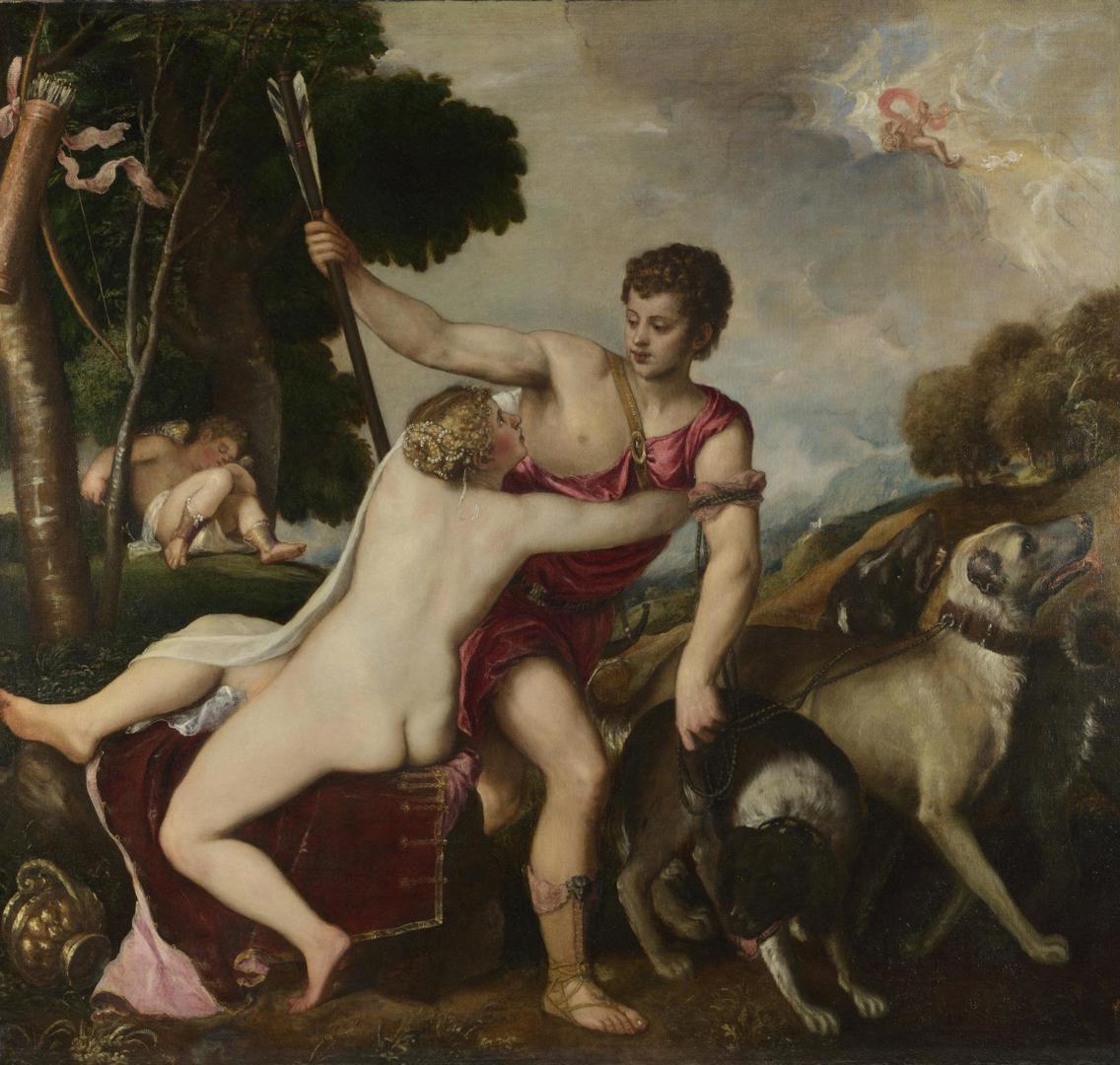 Venus and Adonis by Workshop of Titian