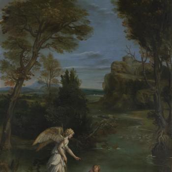 Landscape with Tobias laying hold of the Fish