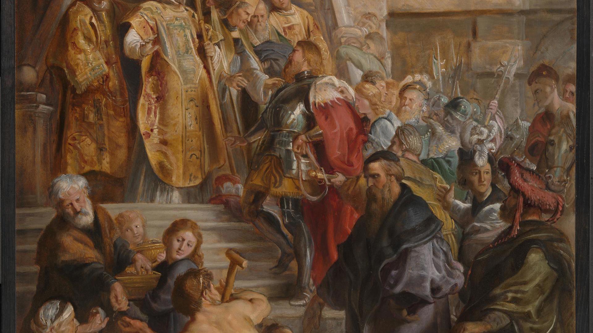Saint Bavo is received by Saints Amand and Floribert by Peter Paul Rubens