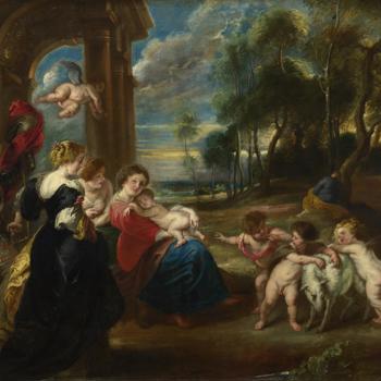 The Holy Family with Saints in a Landscape