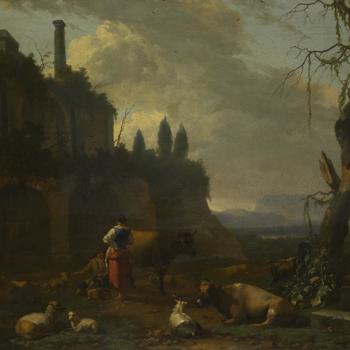 Peasants with Cattle by a Ruin