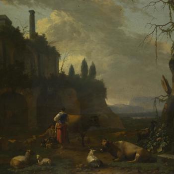 Peasants with Cattle by a Ruin