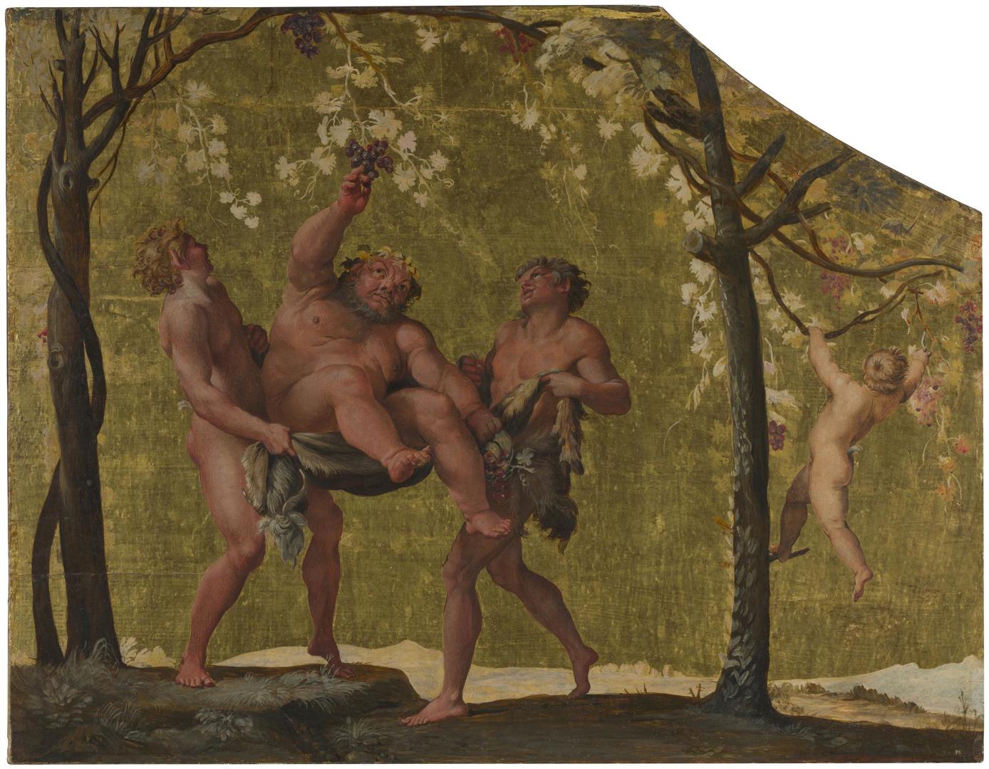 Silenus gathering Grapes by Annibale Carracci