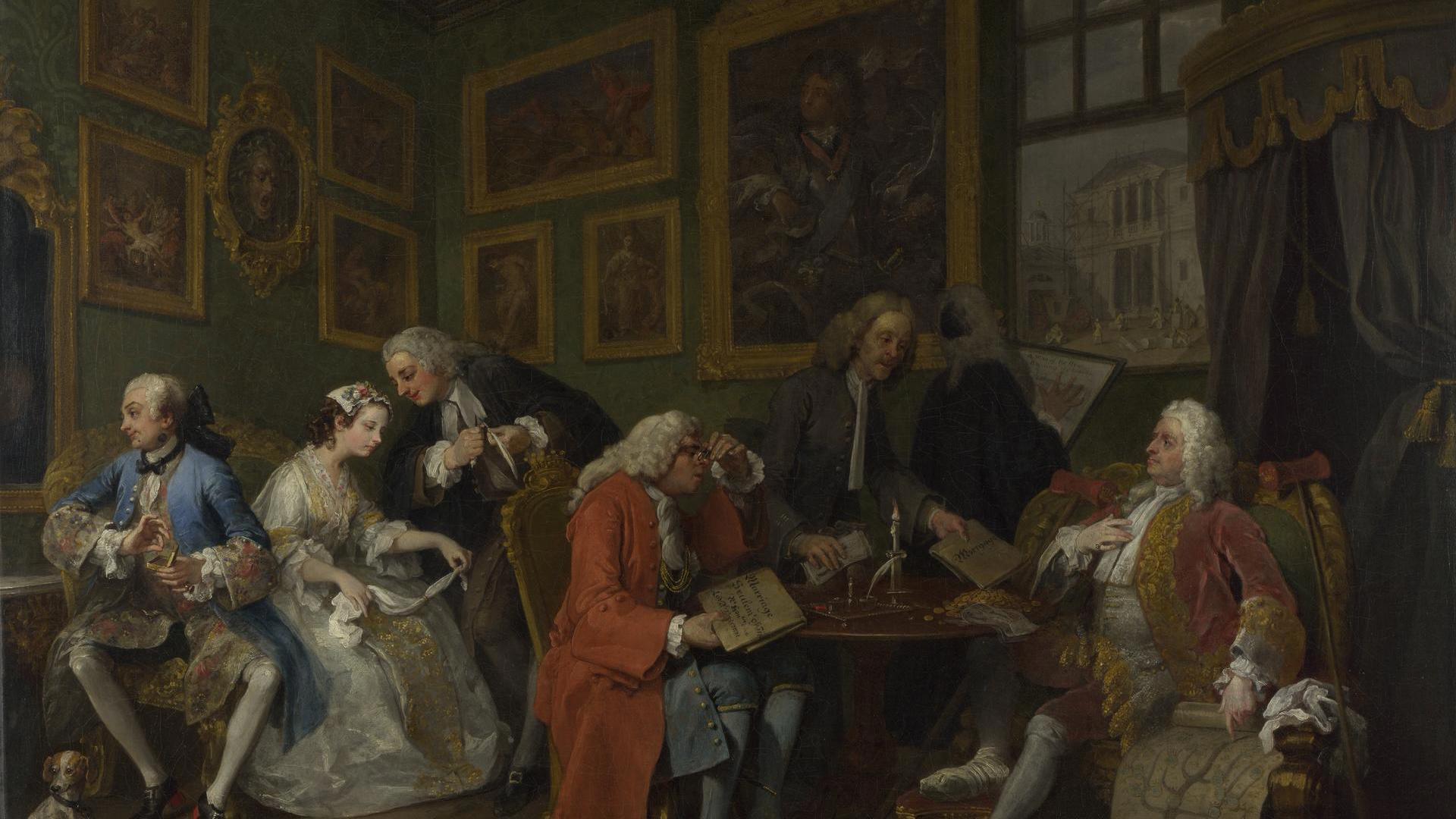 Marriage A-la-Mode: 1, The Marriage Settlement by William Hogarth