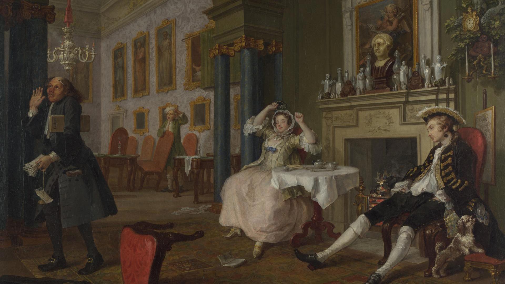 Marriage A-la-Mode: 2, The Tête à Tête by William Hogarth