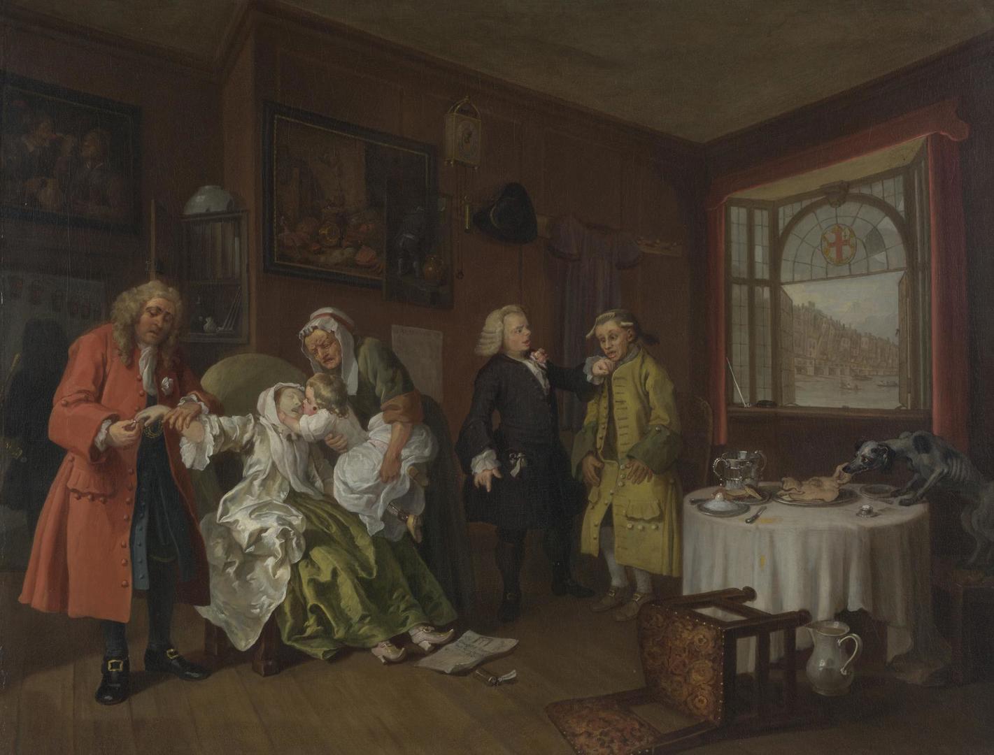 Marriage A-la-Mode: 6, The Lady's Death by William Hogarth