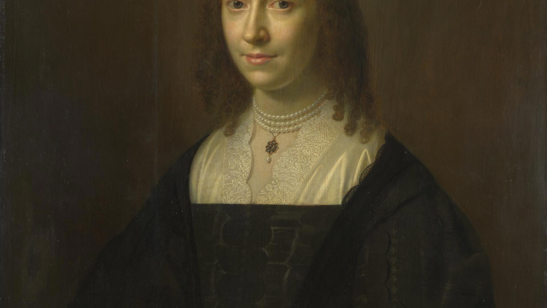 Portrait of a Lady with a Fan by Dutch