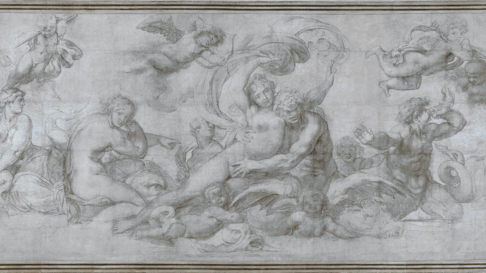 A Woman borne off by a Sea God (?) by Agostino Carracci