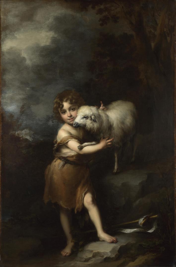 The Infant Saint John with the Lamb by Bartolomé Esteban Murillo