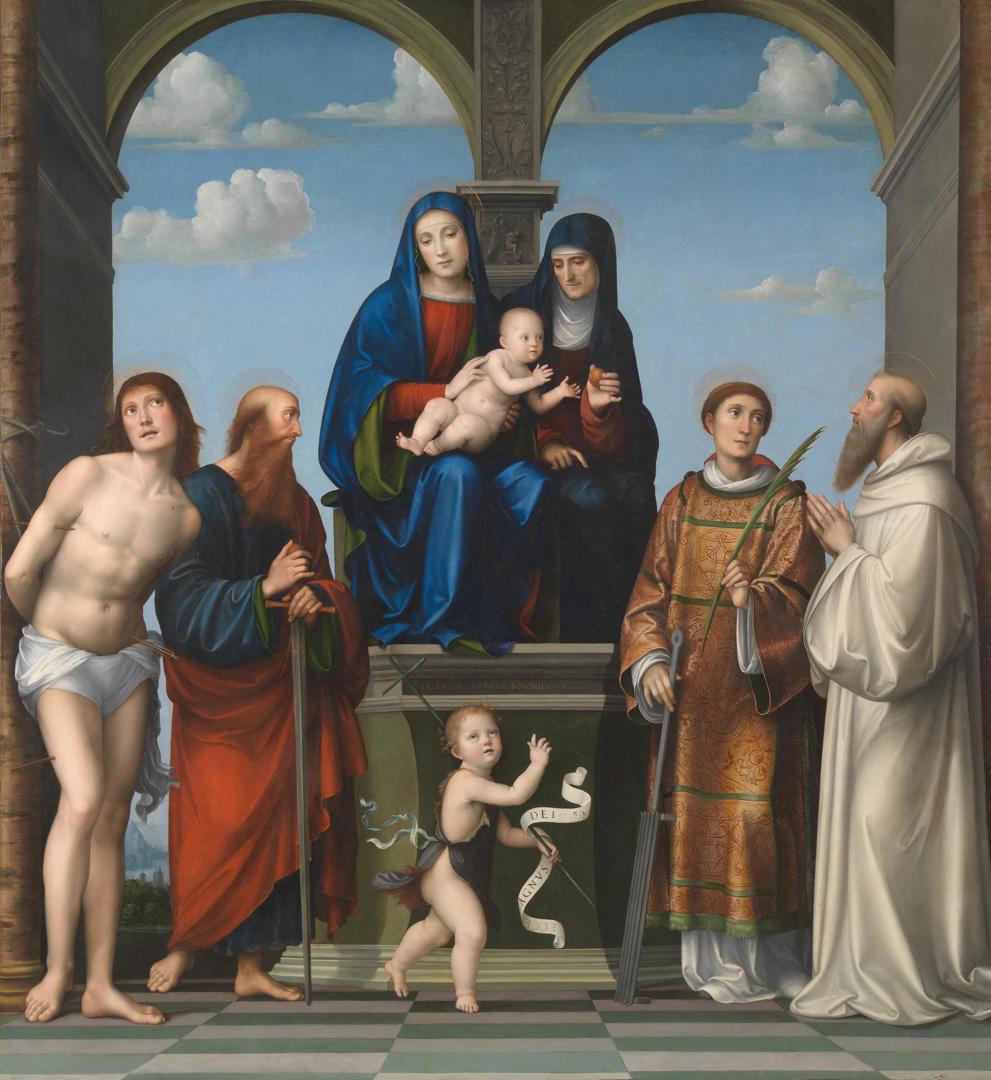 Saint Anne with the Virgin and Four Saints by Francesco Francia